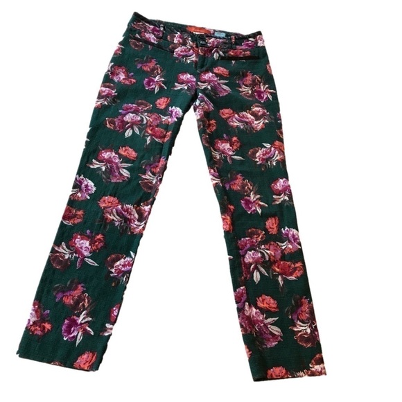 Anthropologie Cartonnier Floral Charlie Trouser Ankle Pants Women’s size 2 - Picture 2 of 15